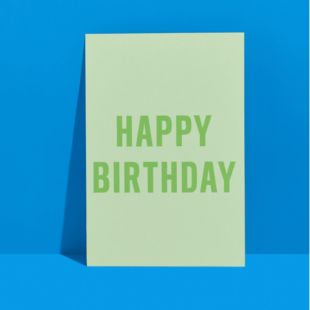 Happy Birthday (Green) - Card