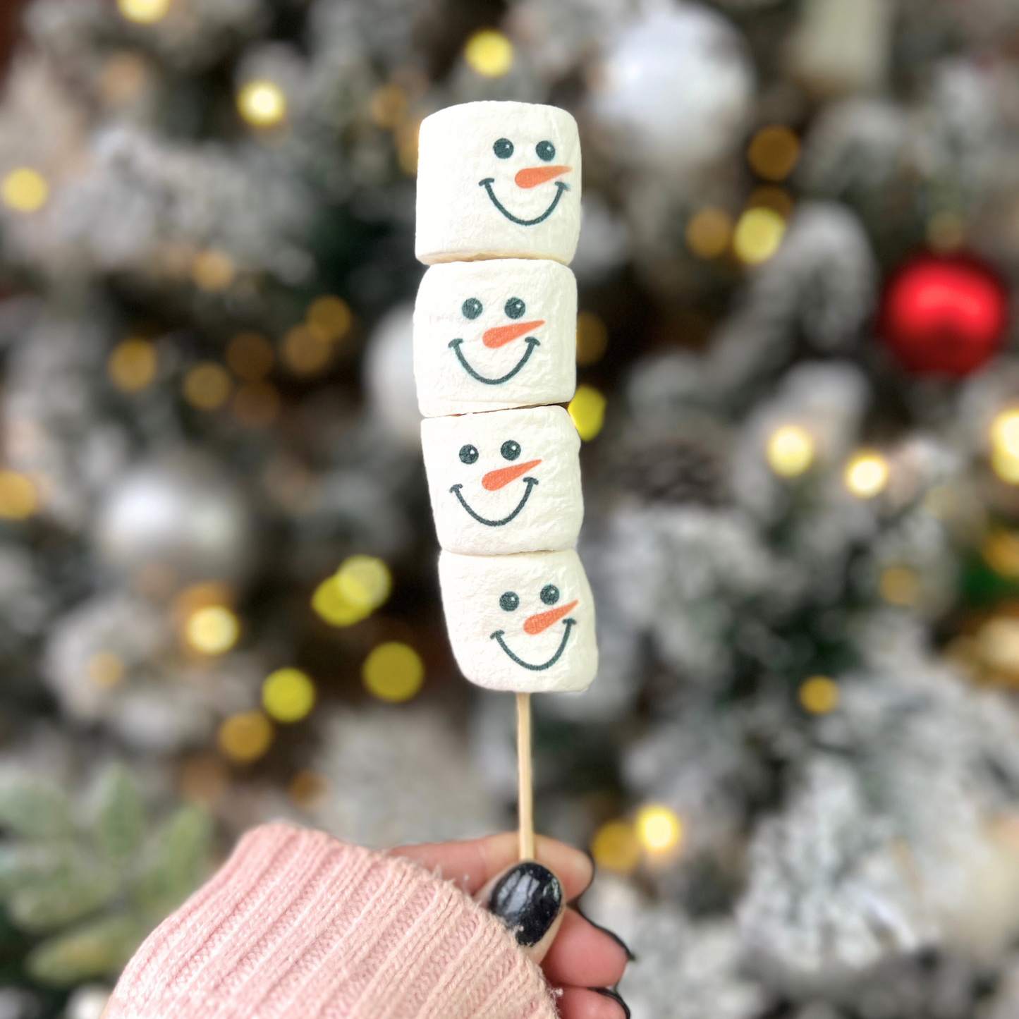 Personalised Christmas marshmallow gifts, Customised hot chocolate stirrers, Gluten-free stocking fillers, Plant-based Christmas Eve box ideas, Secret Santa gifts under £10, Cute edible Christmas gifts, Personalised marshmallows for kids, Festive sweets for Christmas parties, Christmas treats with names on them, Letterbox-friendly Christmas gifts