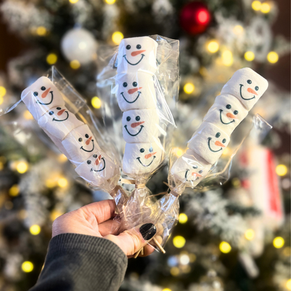 Snowman Marshmallow Hot Chocolate Stirrer - Personalisable